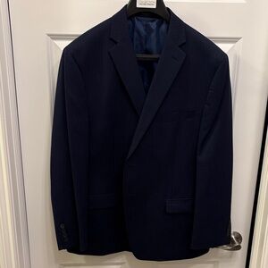 Michael Strahan Collection Navy Stripped Men's Blazer Sport Suit. Matching pants